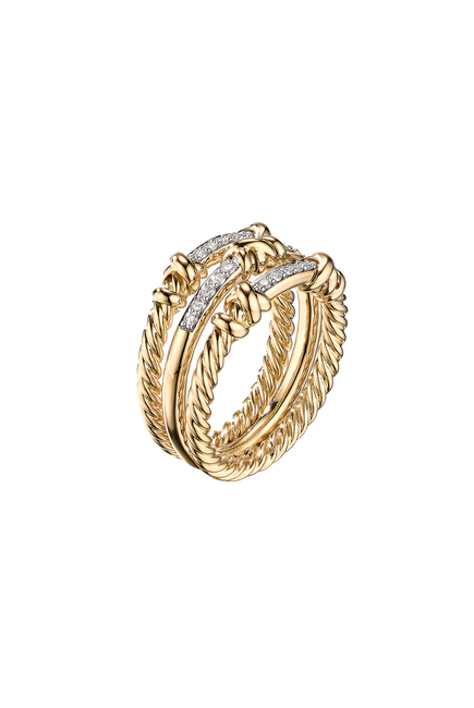 Helena Wrap Petite Ring, 18K Yellow Gold & Diamonds